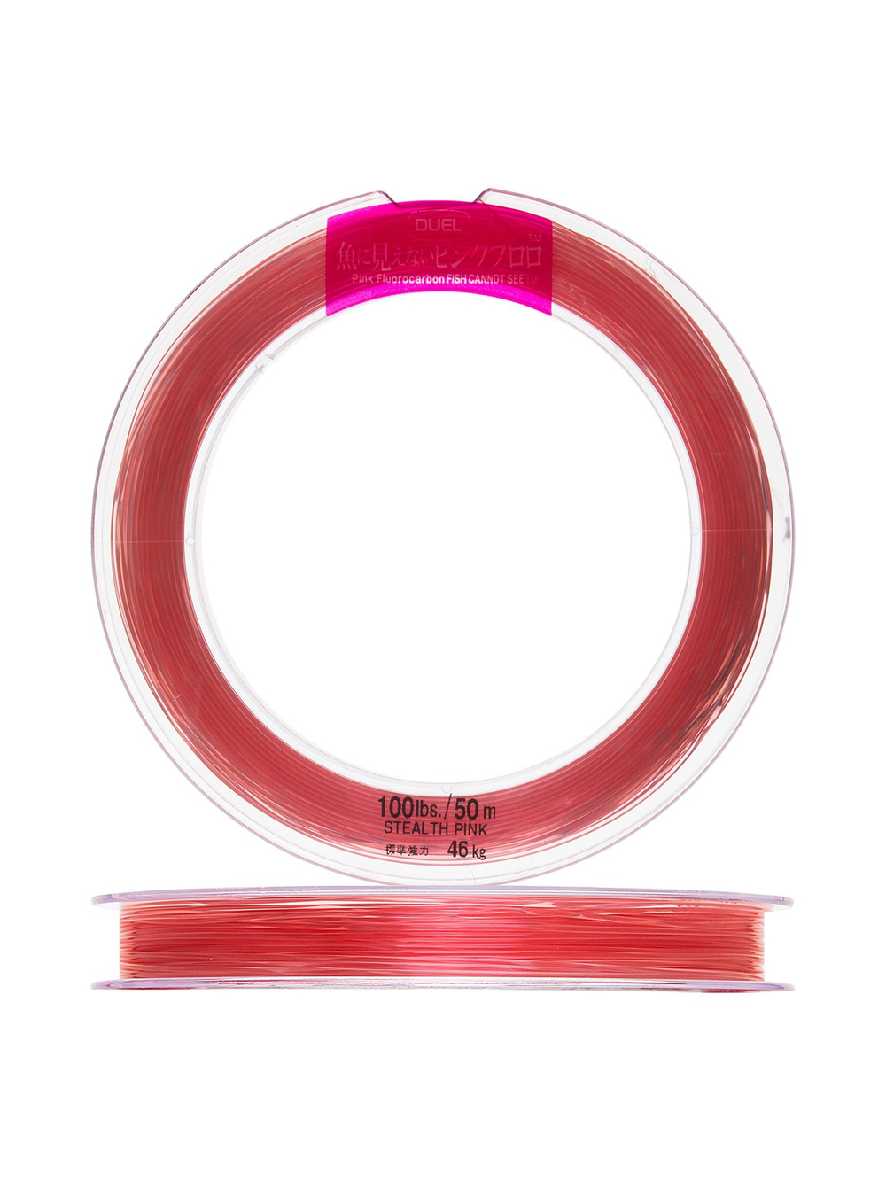 Флюорокарбоновая леска для рыбалки Duel Pink Fluorocarbon Fish Cannot See, 0,205 мм, 30 м, 3 кг, розовый