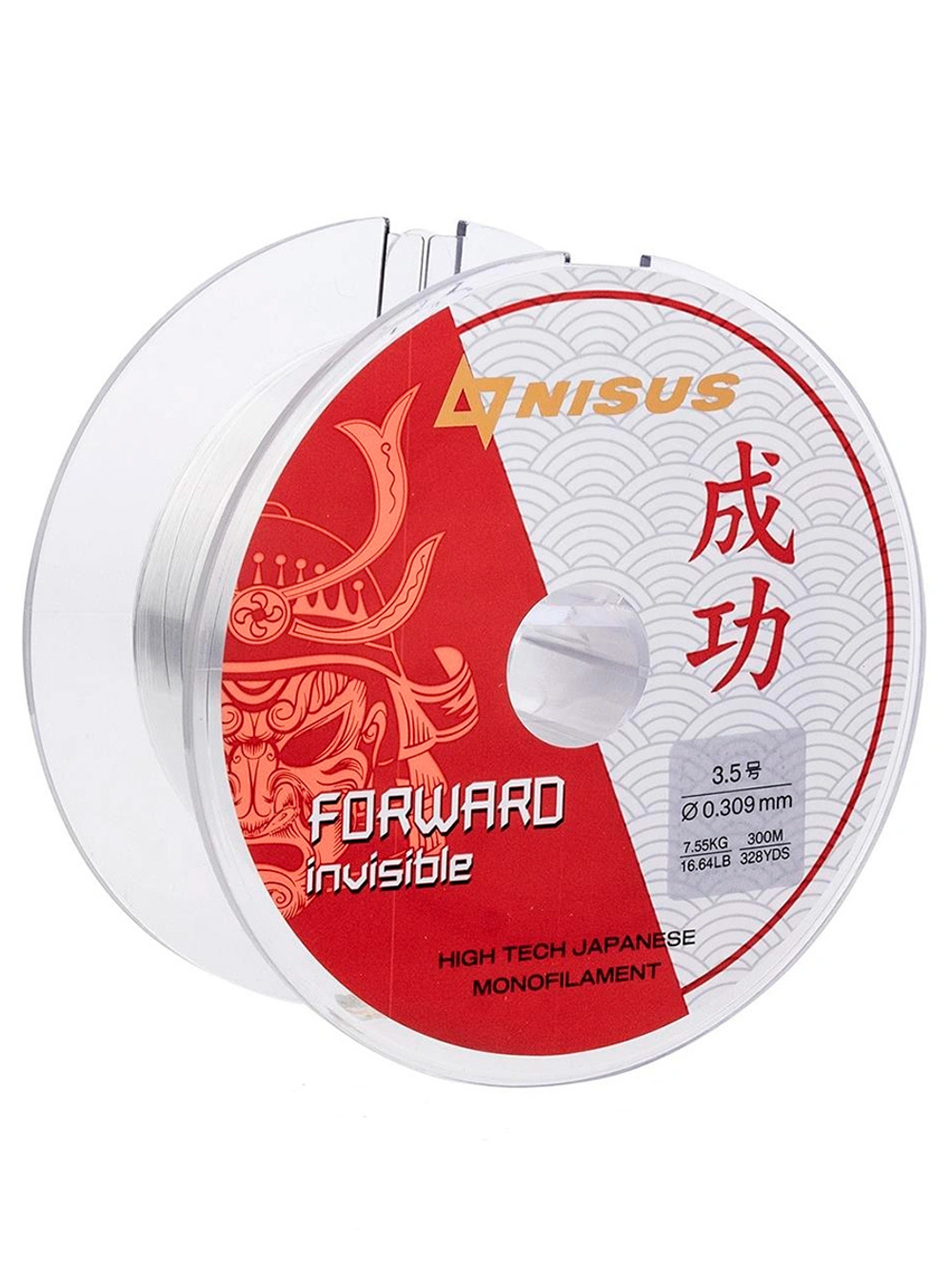 Леска для рыбалки Nisus FORWARD Invisible Nylon Transparent 0,286mm/300m (N-FI-0286-300)