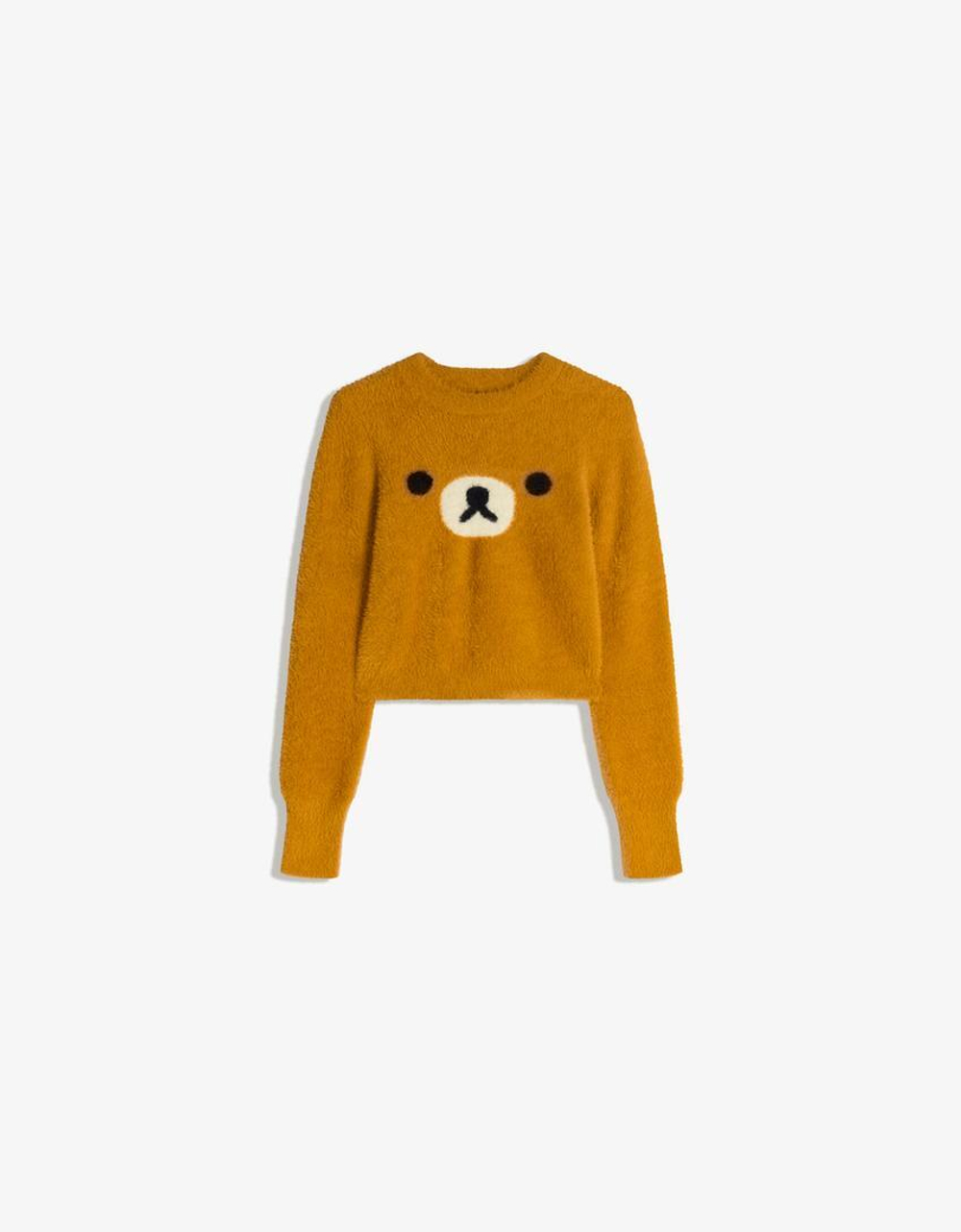 BERSHKA Свитер Rilakkuma, оранжевый