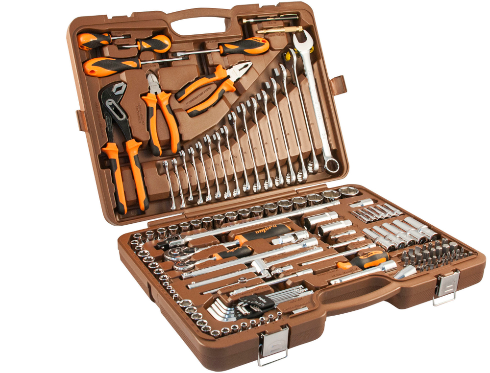 OMT143SL Набор инструмента универсальный 1/4", 1/2"DR, 143 предмета