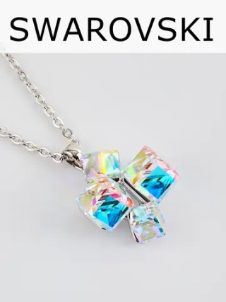 Подвеска-ромб Мираж с кубиками-хамелеонами Swarovski
