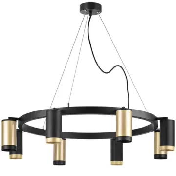 Люстра подвесная 8*GU10 LR01840437470 черный/золото Rullo Lightstar