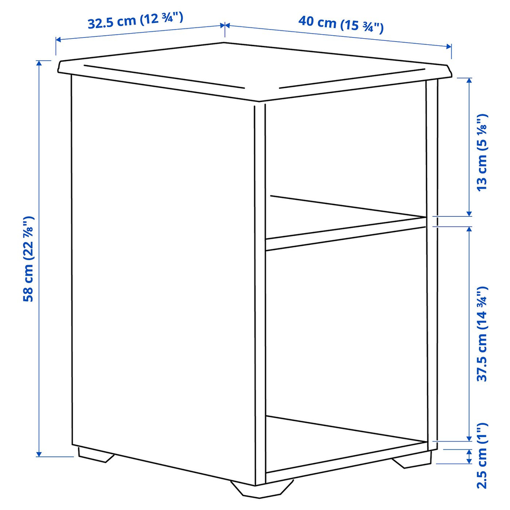 IKEA SKRUVBY  (ИКЕА СКРУВБИ)  -  Столик - белый 40х32 см