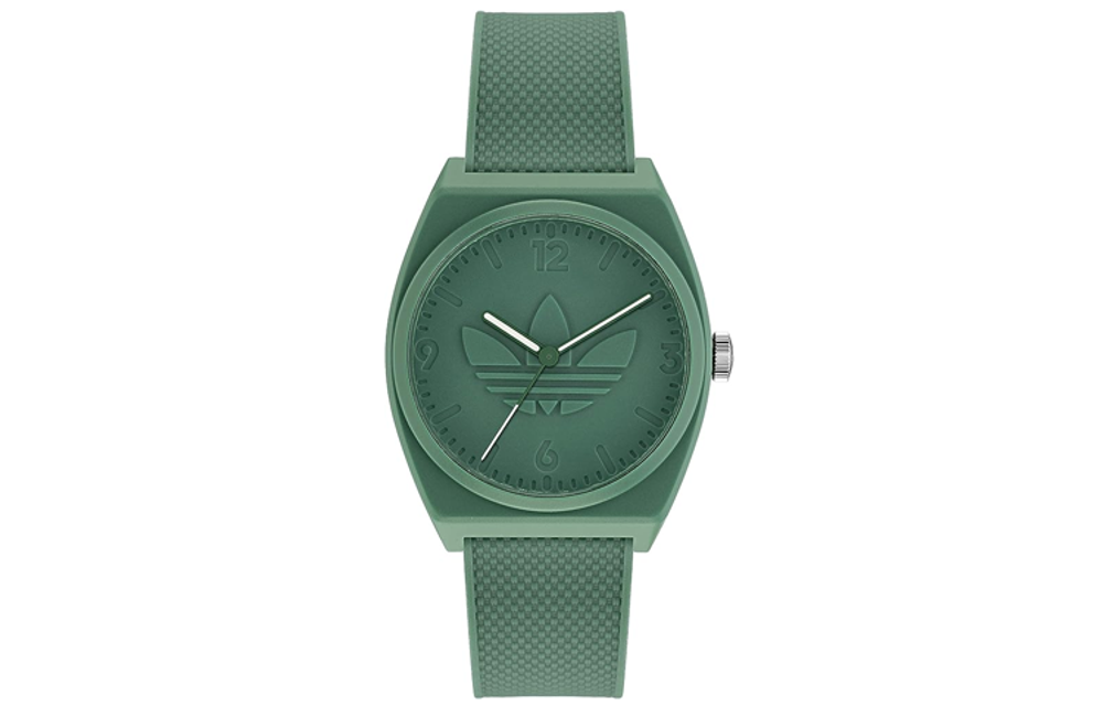 Adidas Originals STREET Wrist Watch Quartz Movement Resin Strap 38mm Green Dial Men"s Watches 50m Water Resistant