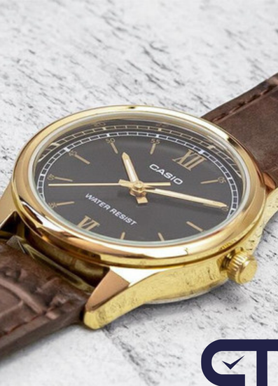 Casio LTP-V005GL-1B2 — женские часы с кожаным ремешком