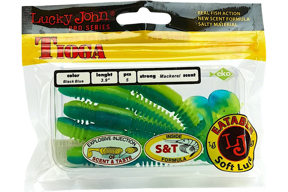Мягкая приманка Lucky John Tioga Съедобная 3.9" 10см 5шт 140104 -