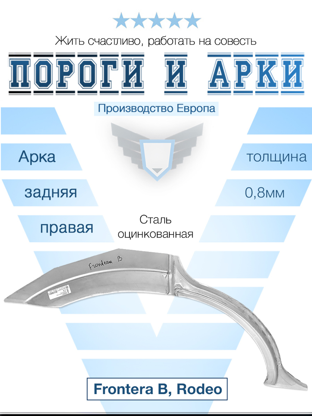 Арка правая Opel Frontera B, Isuzu Rodeo (Polcar)