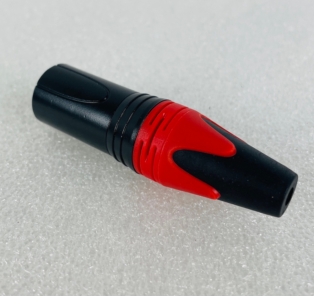 Разъём на кабель (XLR, 3pin, красный, папа)