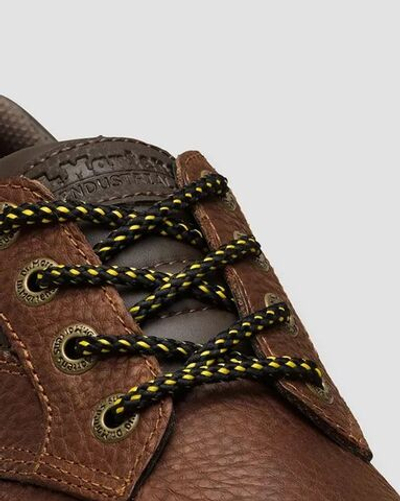 Шнурки DR. MARTENS черно-желтые круглые 100 см на 4-5 петель