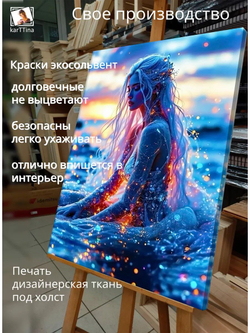Картина "Магия пурпурного сияния", интерьерная 50х70см 1шт.