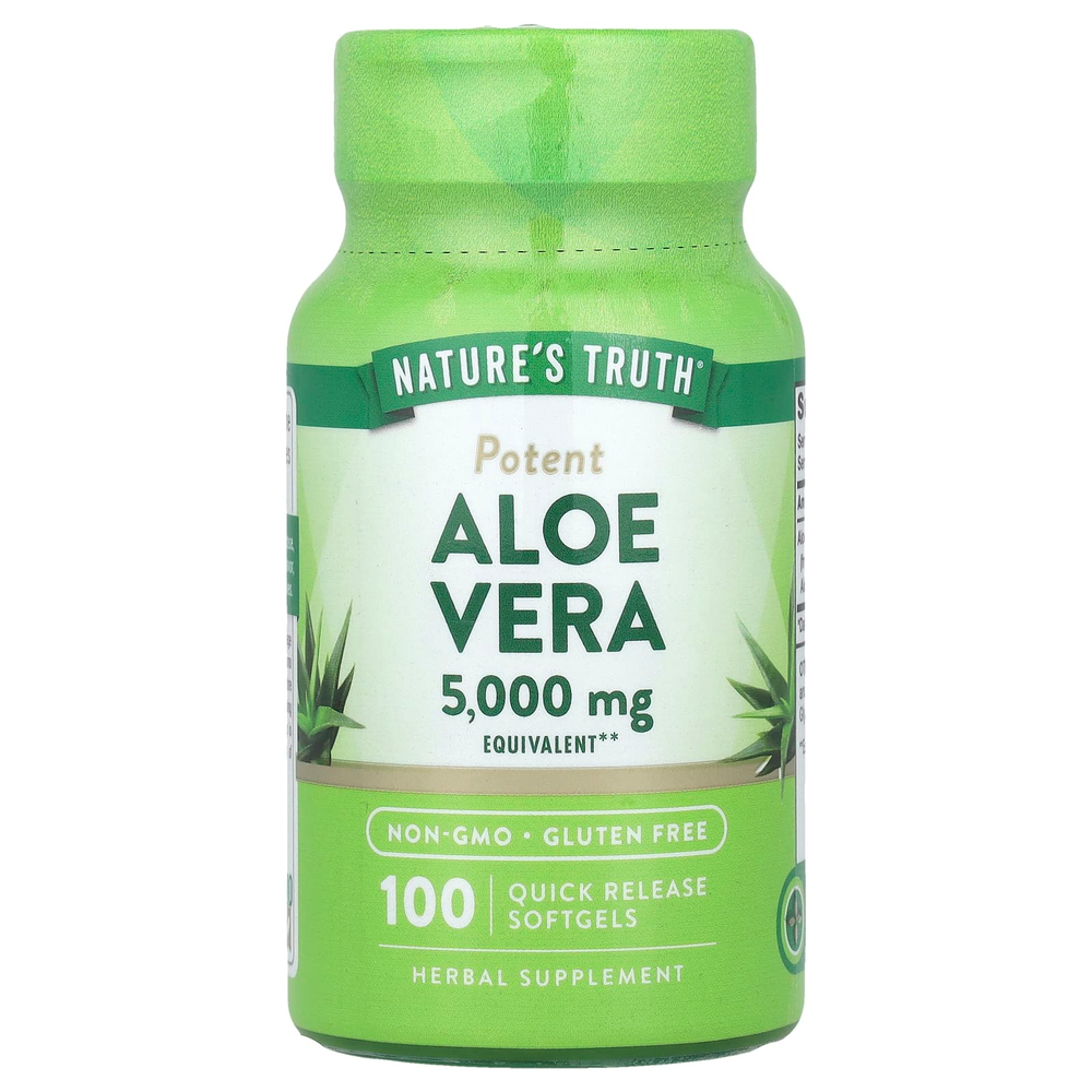 Nature's Truth, Алоэ вера, 5000 мг, 100 капсул быстрого действия