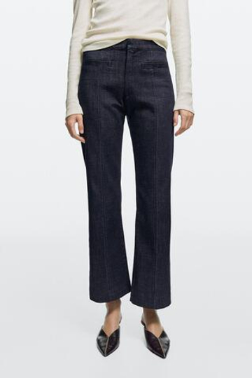 Massimo Dutti Джинсы-клеш с карманами, темно-синий
