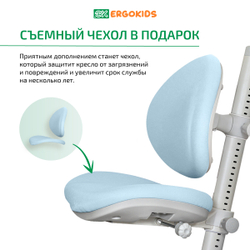 Комплект стол Vancouver Multicolor+ кресло Ortoback голубой