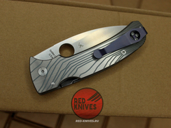 Нож Spyderco Bodacious Titanium Custom А+++ - клинок сатин, клипса титан