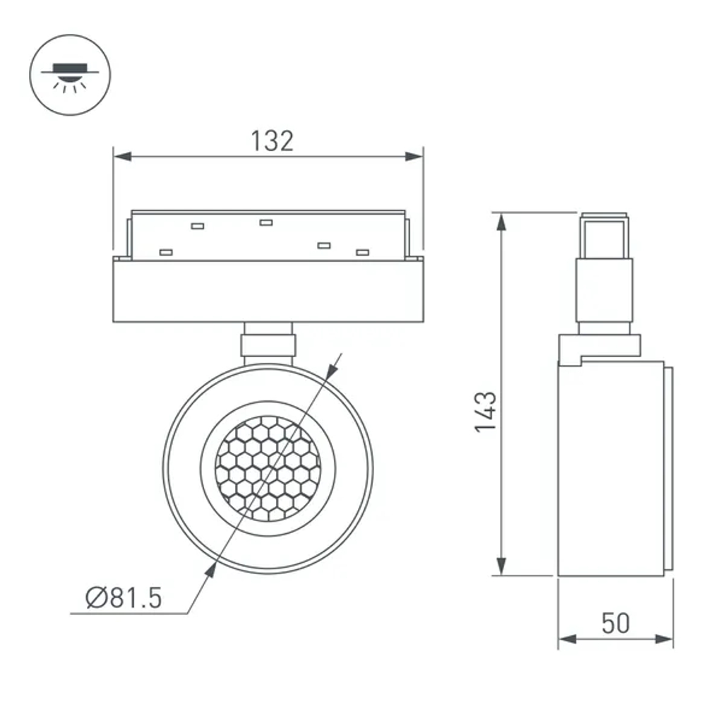 Светильник MAG-ORIENT-POINT-R80-12W Day4000-MIX (WH, 18 deg, 48V, DALI) (Arlight, IP20 Металл, 5 лет) 048406