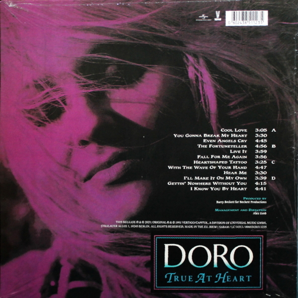 Doro / True At Heart (Coloured Vinyl)(2x12" Vinyl)