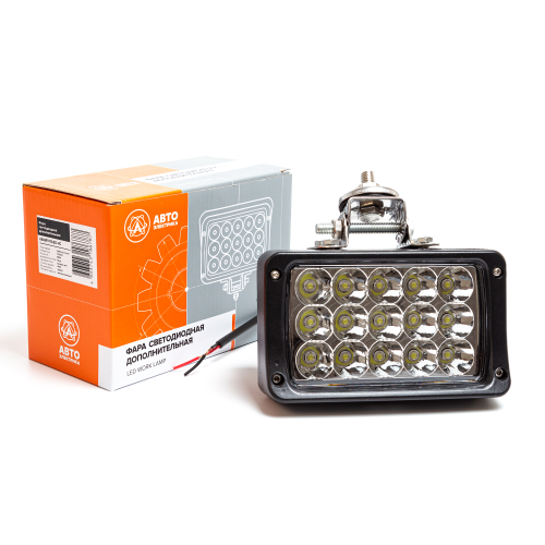 AE45RT-15LED-HC Фара светодиодная дополнительная, прямоугольная 158*76*94, направленный свет, 15 диодов, крепление по центру, 45 Вт, 10-30 В