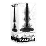 Черная анальная вибропробка Advanced Metal Plug - 13,8 см. (Цвет: черный)