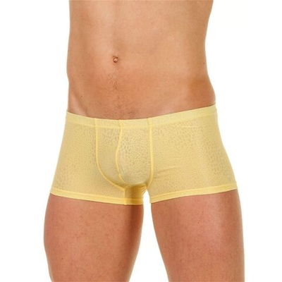 Мужские трусы-хипсы из ткани с текстурой змеиной чешуи Snake Yellow Boxer (Размер: L) (Цвет: желтый)