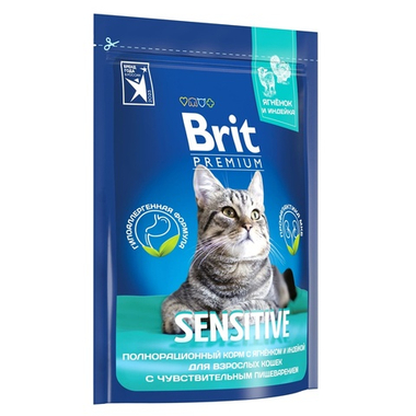 Brit Premium Cat Sensitive Ягненок/Индейка для кошек 2 кг