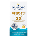Nordic Naturals, Ultimate Omega® 2X, омега-3, лимон, 120 капсул (1075 мг в капсуле)