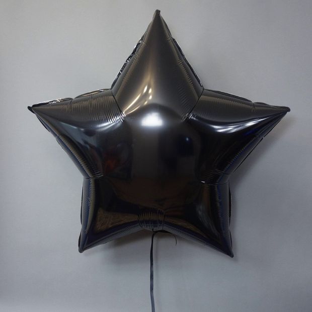 G Шар звезда 36" / 91 см Пастель черный (БГ-150)
