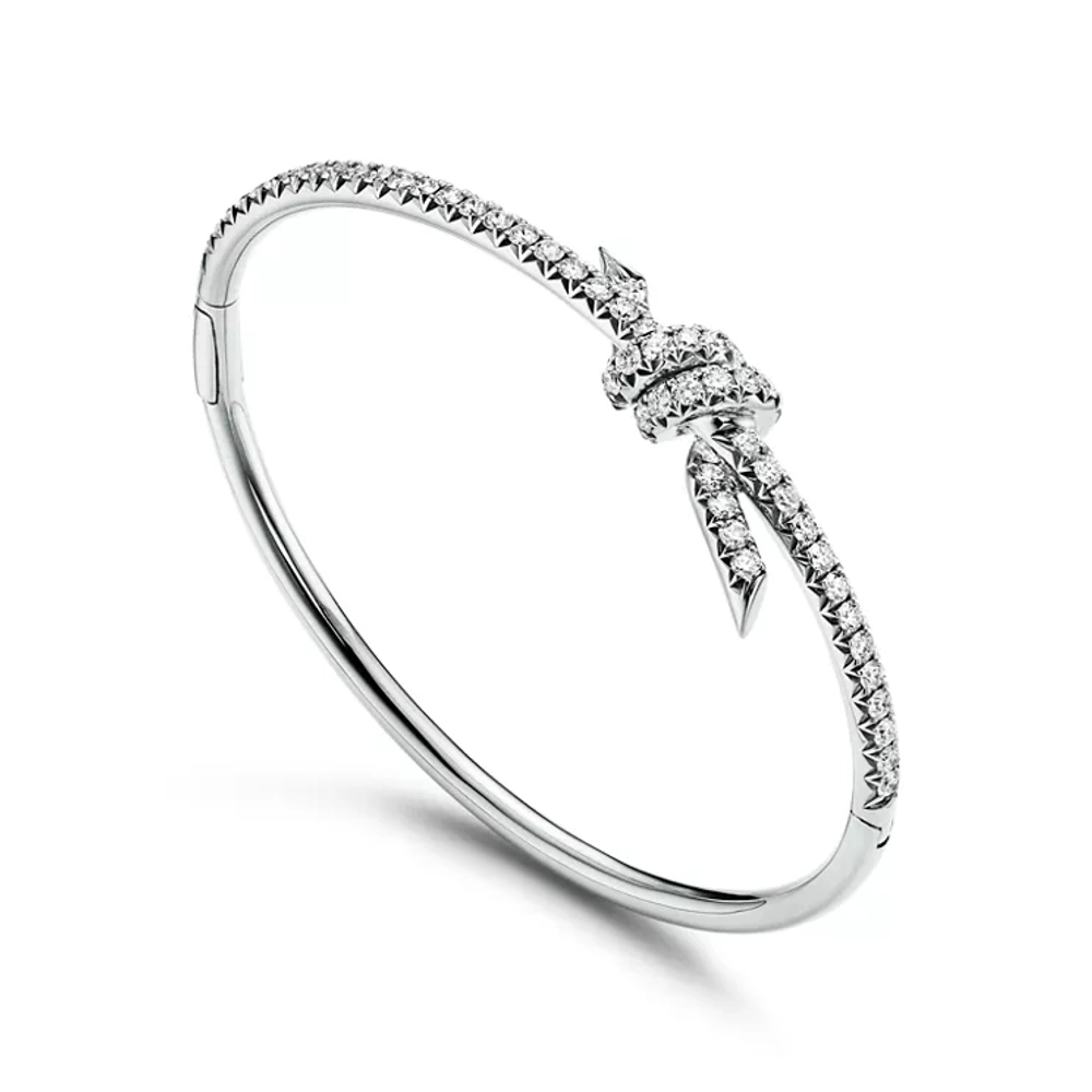 Браслет из белого золота 18k с бриллиантами, Tiffany 💠 Knot