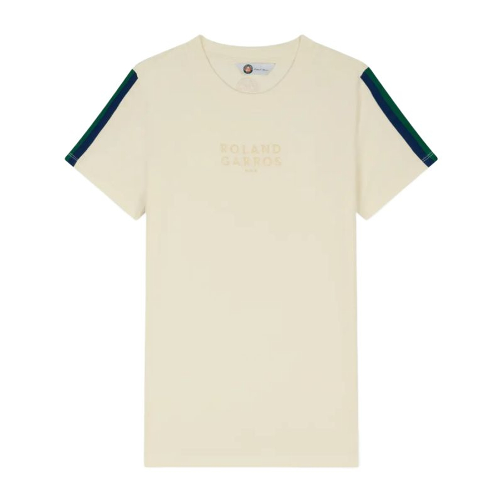 Женская теннисная футболка Roland Garros Color Lines - экрю