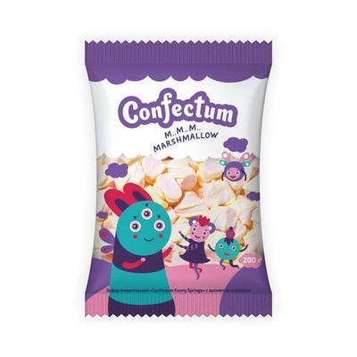 Маршмеллоу «Confectum Funny Springs» с ароматом клубники, 200гр х 14шт
