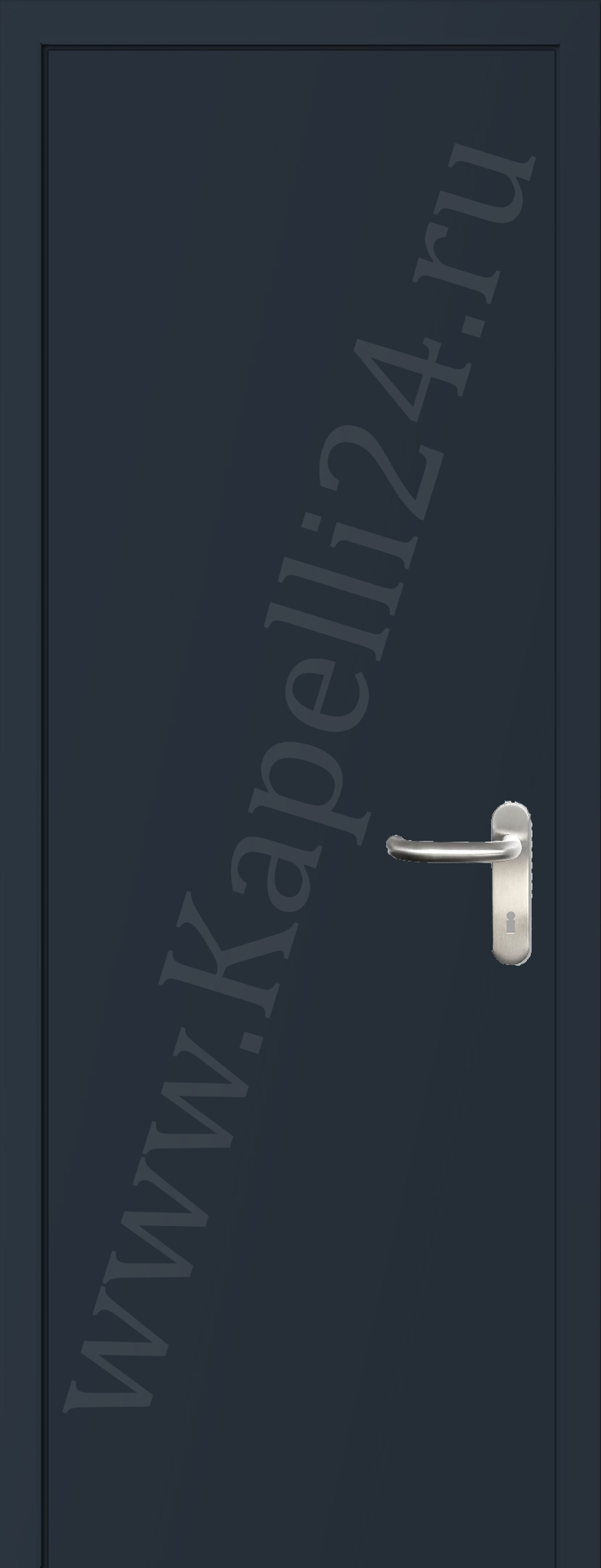 Дверь влагостойкая пластиковая KAPELLI multicolor ДГ RAL 5008 Серо-синий + коробка