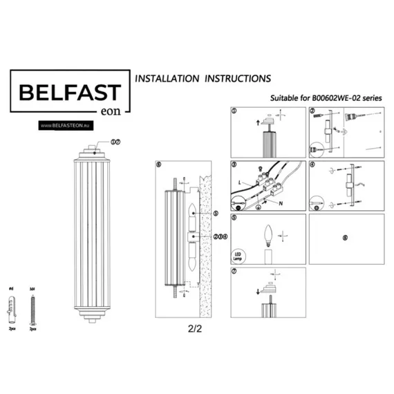 Настенный светильник Pennington 602W-2 BR Belfast