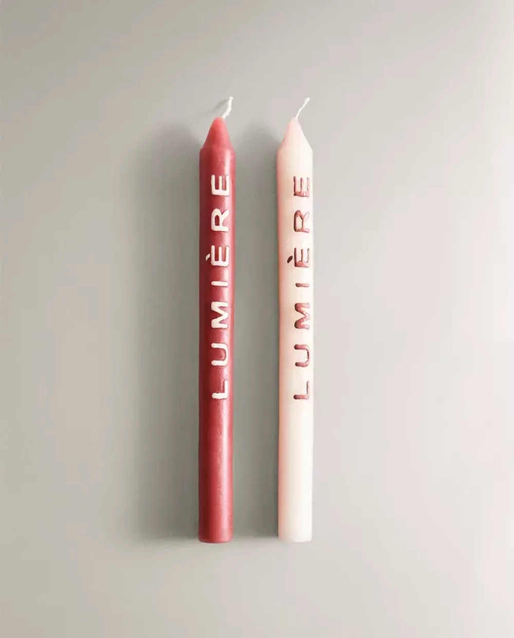 ZARA HOME НАБОР ДЕКОРАТИВНЫХ СВЕЧЕЙ ( 2 ШТ.), РОЗОВЫЙ