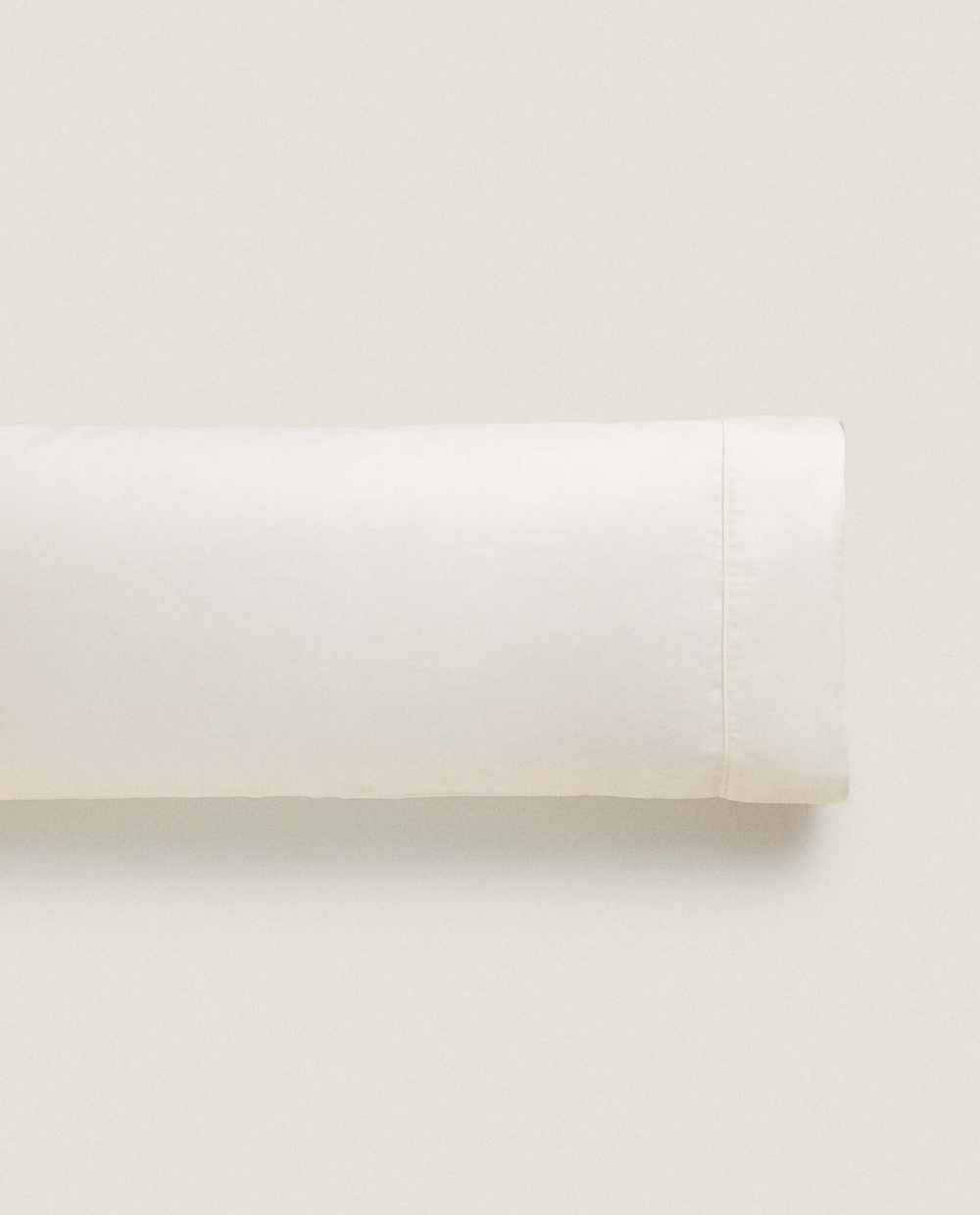 ZARA HOME (500 НИТЕЙ) НАВОЛОЧКА ИЗ ХЛОПКА ПЕРКАЛЬ, БЕЖЕВЫЙ