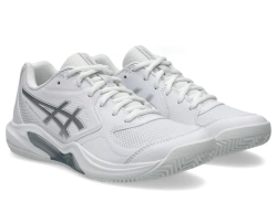Женские теннисные кроссовки Asics Gel-Dedicate 9 Clay - white/pure silver
