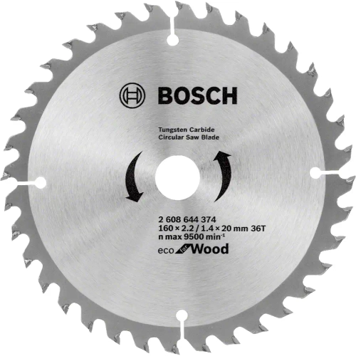 Пильный диск по дереву ECO WO 160х20/16 мм 36T BOSCH 2608644374