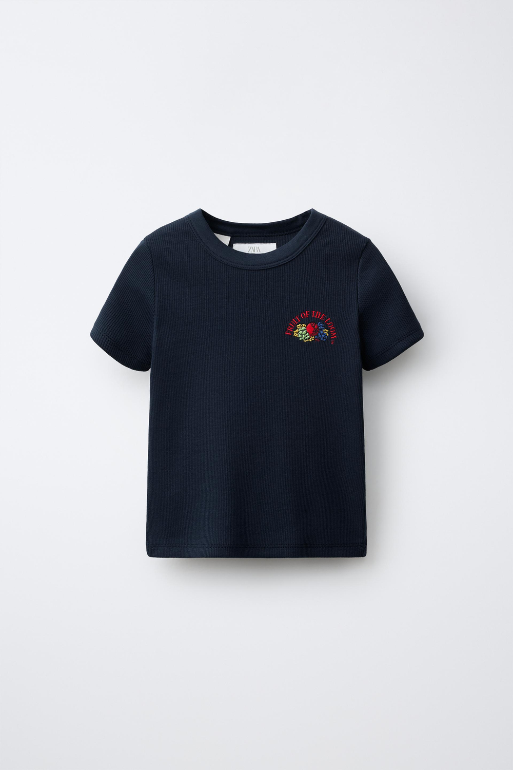 ZARA - FRUIT OF THE LOOM™ ФУТБОЛКА С ВЫШИВКОЙ, ТЕМНО-СИНИЙ