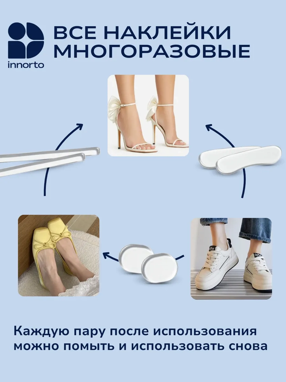 Силиконовые накладки для обуви от мозолей