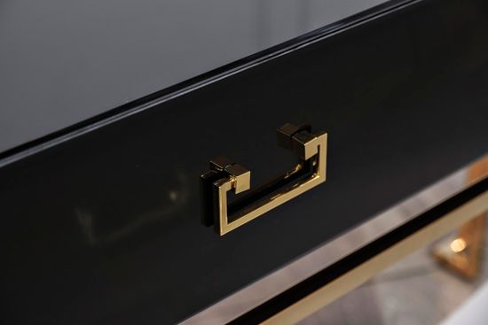 KFG058 Консоль черная 2 ящика 120*42*77см