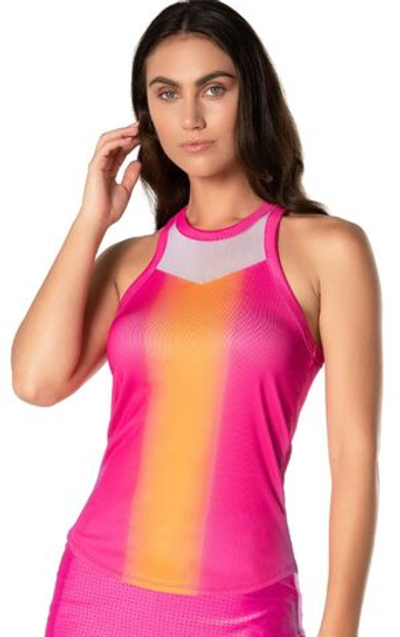 Женский топ теннисный Lucky in Love Shockin' Radiance Tank - Розовый