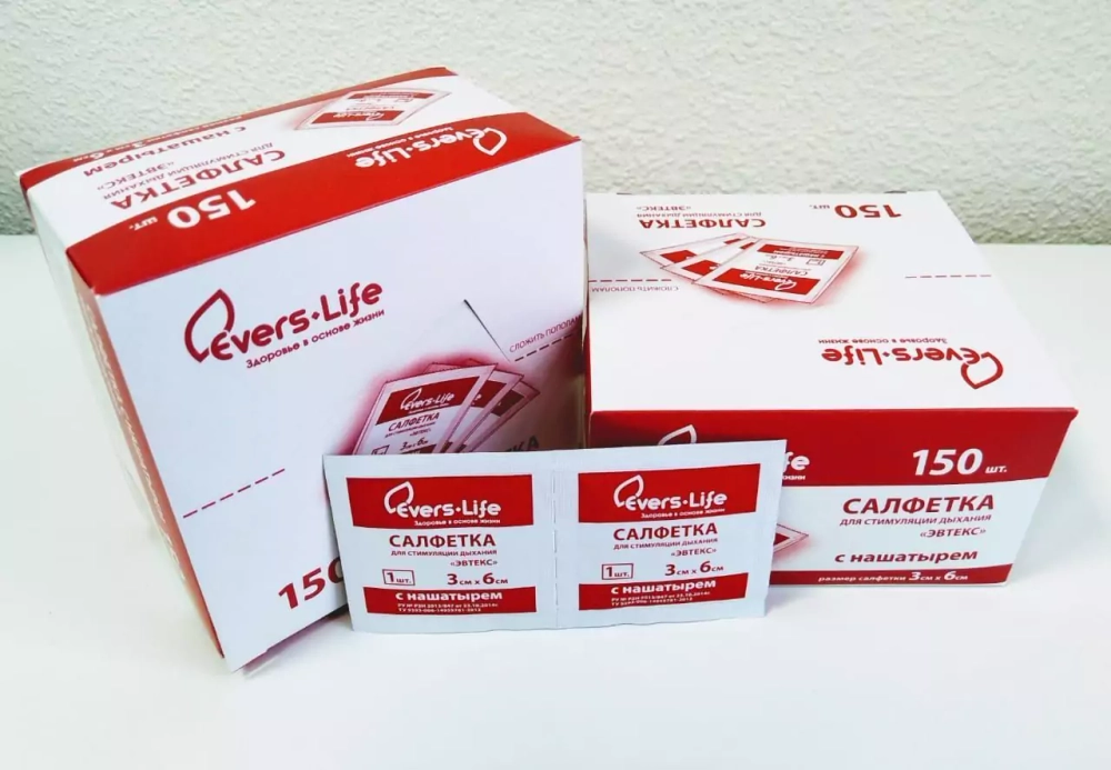 Салфетка с нашатырем для стимуляции дыхания Evers Life