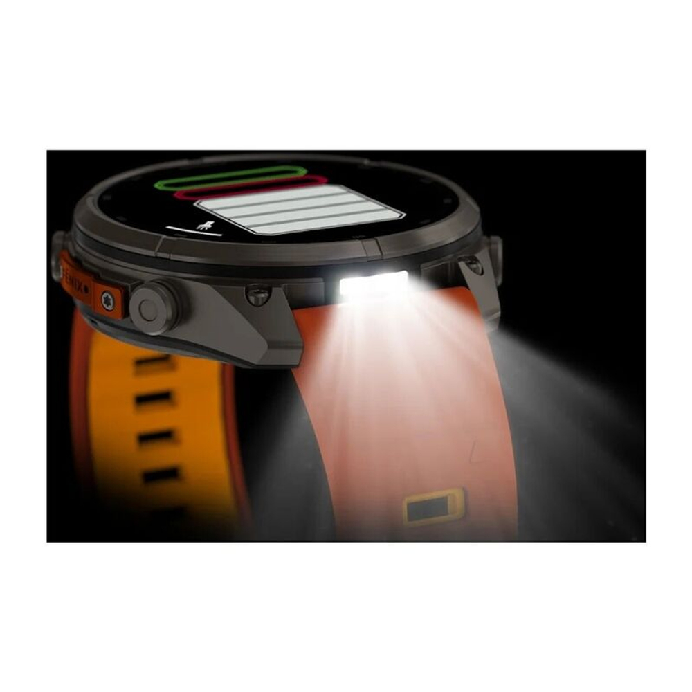 Garmin Fenix 9 Pro — 47 мм AMOLED Titanium Autumn Orange / Spark Orange