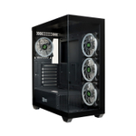 Корпус BaseTech eXtreme GFX-05, Без БП, EATX, чёрный, 4xFRGB FAN, 2xUSB2, 1xUSB3, бок: закалённое стекло (BT-GFX-05-TG-4F-RGB)