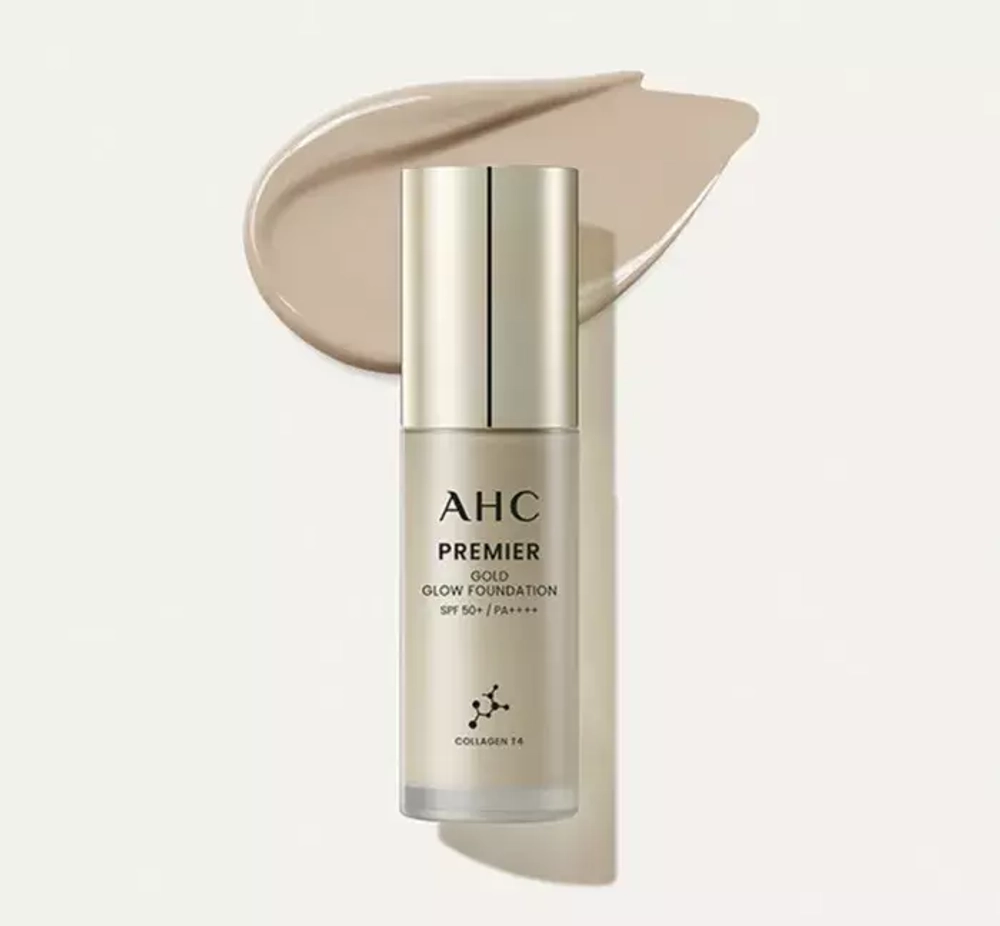 База-тон под макияж AHC Primer Gold Glow Foundation SPF 50+