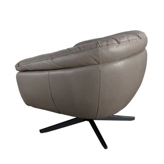 Вращающееся кресло Angel Cerda 5138 из серой кожи