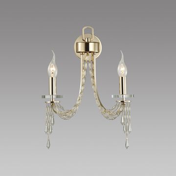 Хрустальный настенный светильник 2*Е14 5063/2W золото Capel Odeon Light
