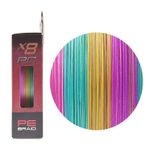 RUZZA Шнур X8 PC 150м Multicolor 0,185мм 8,2кг/18lb