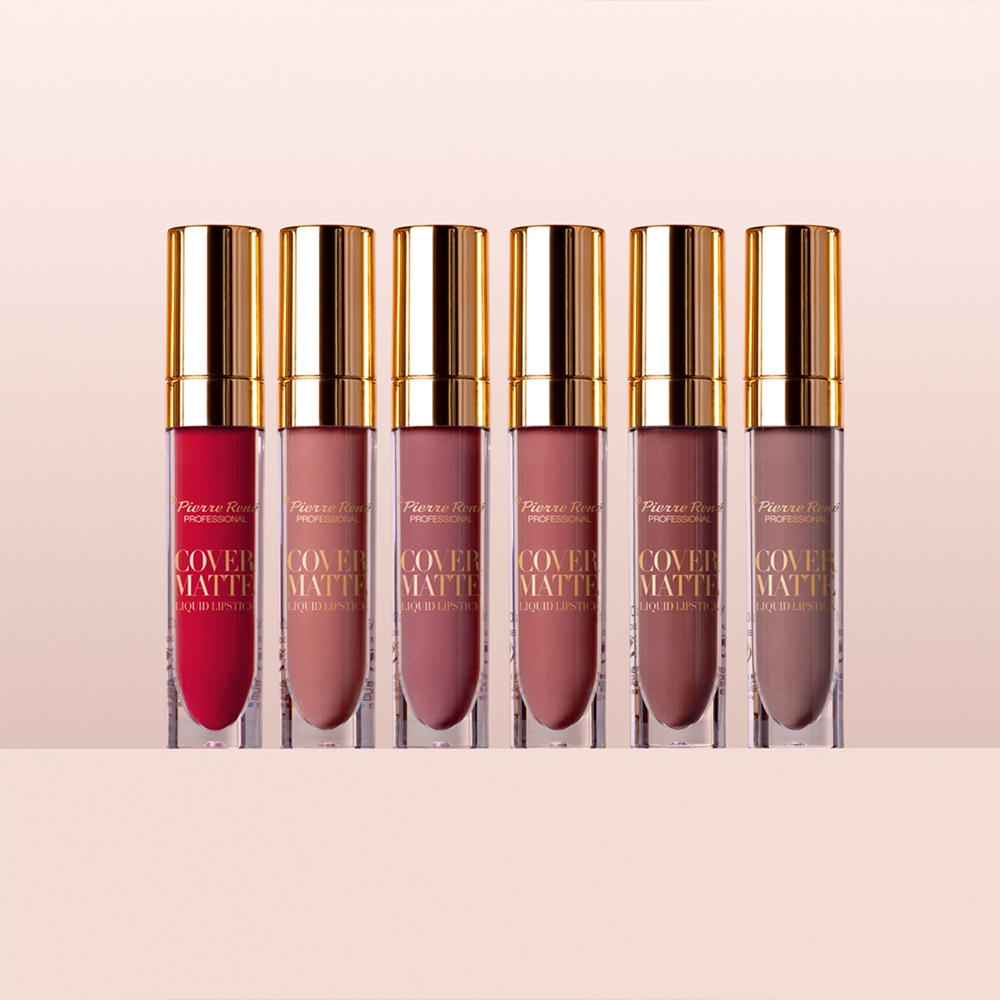 Pierre Rene Cover Matte - Матовая жидкая помада оттенок 02 Vintage Rose, 5 ml