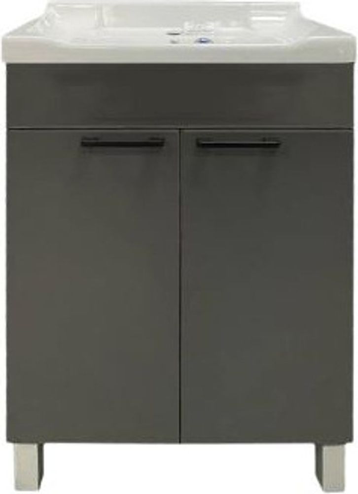 Тумба с раковиной BULAK Orbita-4 NEO, 60x83x47 см, серый Тумба с раковиной BULAK Orbita-4 NEO, 60x83x47 см, серый