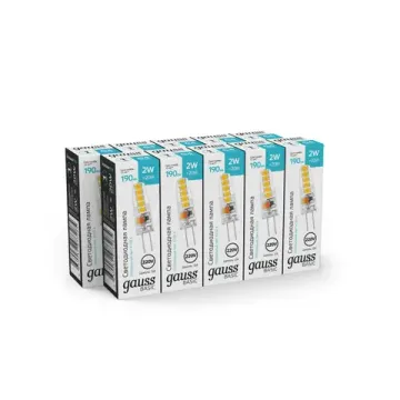 Лампа G4 2W 4100K AC220-240V силикон LED 1169722 Basic Gauss