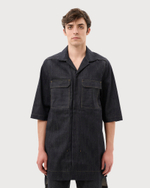 RICK OWENS DRKSHDW РУБАШКА ЦВЕТА ИНДИГО LIDO MAGNUM
